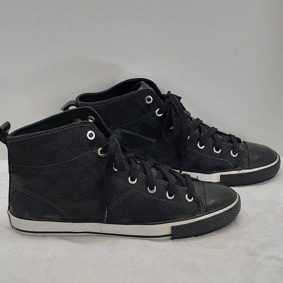 Coach Signature Franca Hi-Top Sneakers - Picture 3 of 11